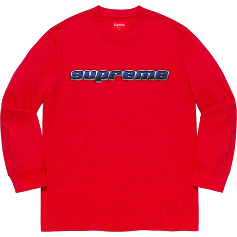 Supreme Chrome Logo L/S Top - Red