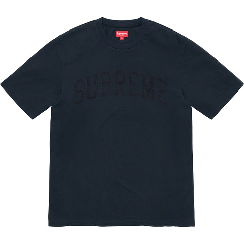 Supreme Chenille Arc Logo S/S Top - Navy