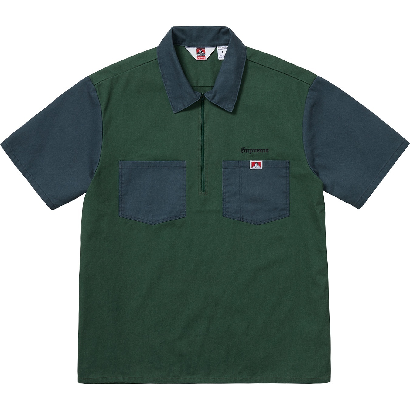 Supreme Supreme Ben Davis Half Zip Work Shirt (FW19) - Navy - $110