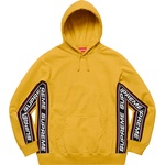 Supreme Text Rib Hooded Sweatshirt (FW19) - Mustard