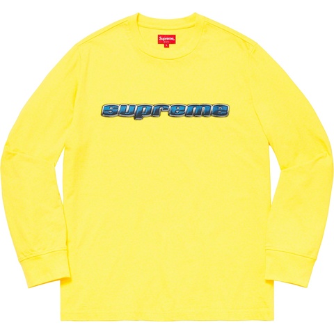 Supreme Chrome Logo L/S Top - Yellow