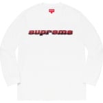 Supreme Chrome Logo L S Top (FW19) - White