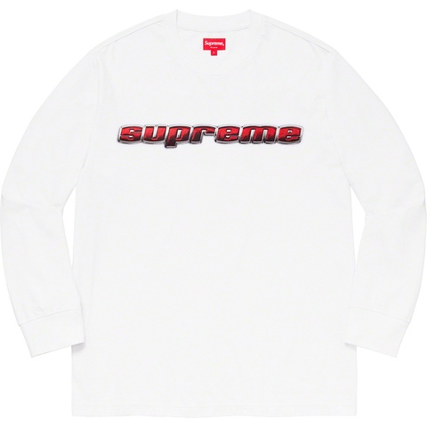 Supreme Chrome Logo L/S Top - White