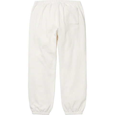 Supreme Text Rib Sweatpant - White