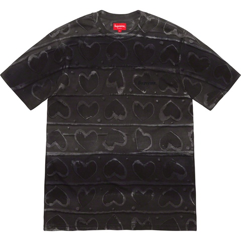 Supreme Hearts Dyed S/S Top - Black