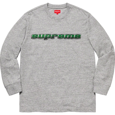 Supreme Chrome Logo L/S Top - Heather Grey