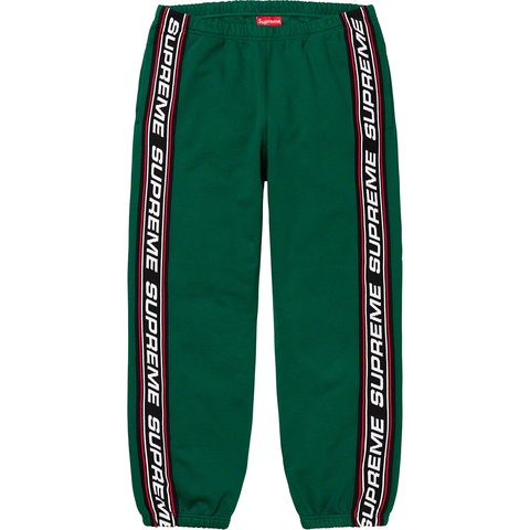 Supreme Text Rib Sweatpant - Dark Green