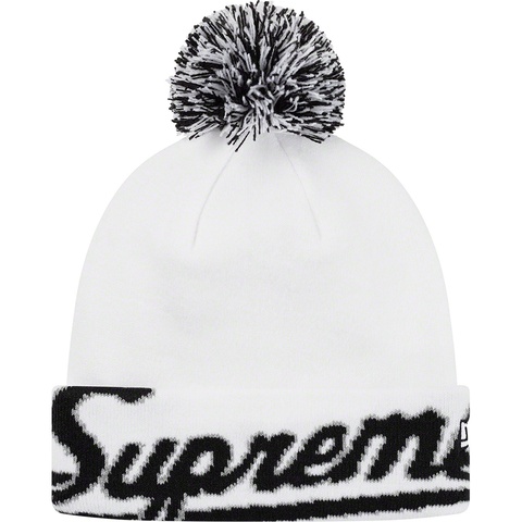 Supreme New Era® Script Cuff Beanie - White