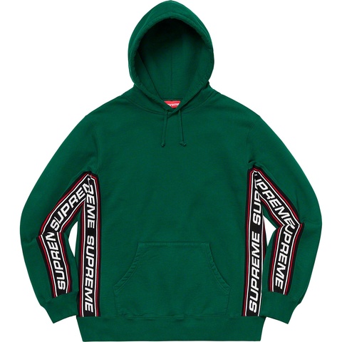 Supreme Text Rib Hooded Sweatshirt - Dark Green