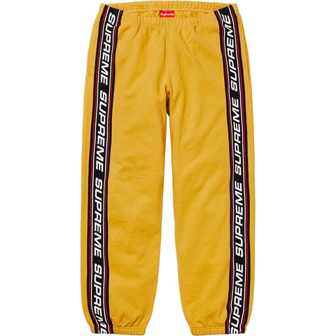 Supreme Text Rib Sweatpant - Mustard