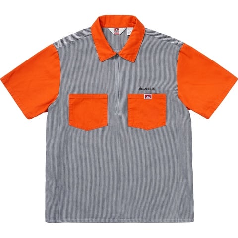 Supreme Supreme®/Ben Davis Half Zip Work Shirt - Hickory Stripe 
