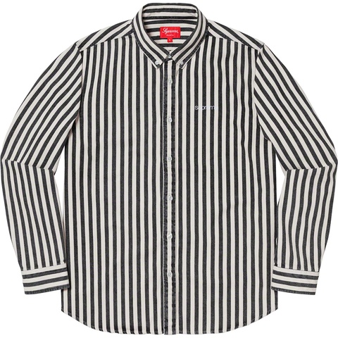 Supreme Denim Shirt - Black Stripe