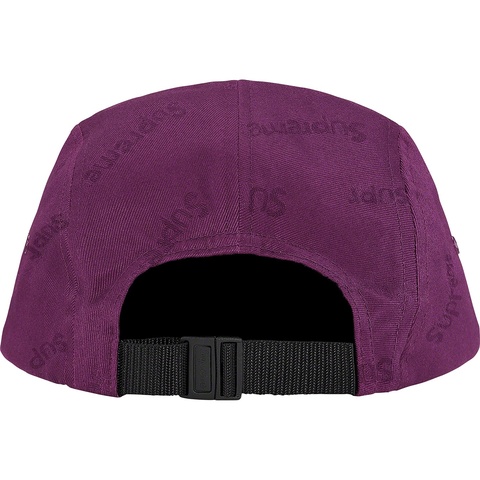 Supreme Jacquard Logos Twill Camp Cap - Purple