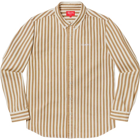 Supreme Denim Shirt - Tan Stripe