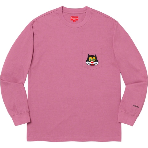 Supreme Cat L/S Pocket Tee - Mauve
