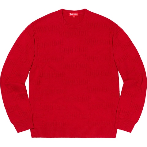 Supreme Raised Logo Sweater - Red