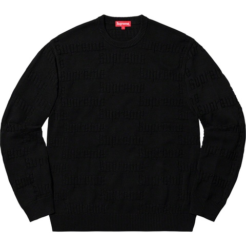 Supreme Raised Logo Sweater - Black
