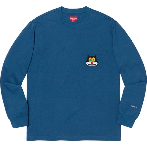Supreme Cat L/S Pocket Tee - Navy