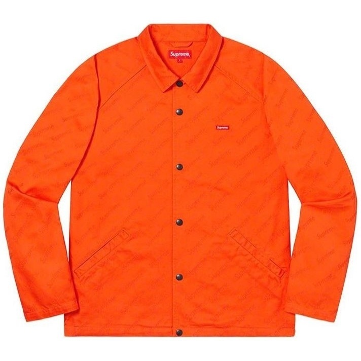 Snap Front Jacquard Logos Twill Jacket - Supreme