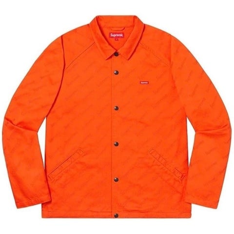 Snap Front Jacquard Logos Twill Jacket - Supreme