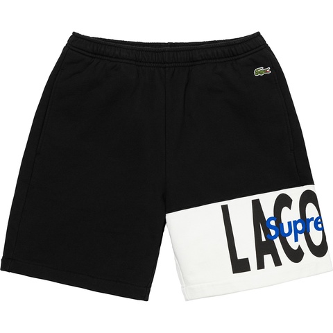 Supreme Supreme®/LACOSTE Logo Panel Sweatshort - Black