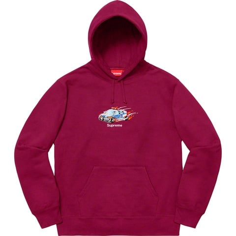 Supreme Cop Car Hooded Sweatshirt - Dark Magenta