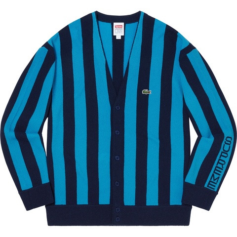 Supreme Supreme®/LACOSTE Stripe Cardigan - Navy
