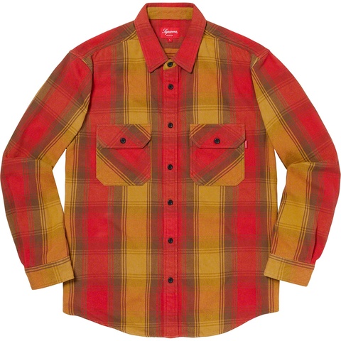 Supreme Heavyweight Flannel Shirt - Red