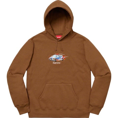 Supreme Cop Car Hooded Sweatshirt - Brown