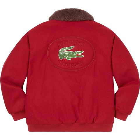 Supreme Supreme®/LACOSTE Wool Bomber Jacket - Red