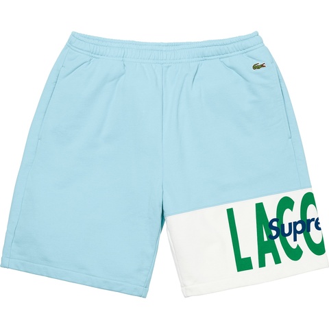 Supreme Supreme®/LACOSTE Logo Panel Sweatshort - Light Blue