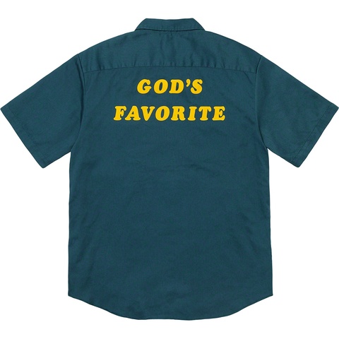 Supreme God's Favorite S/S Work Shirt - Light Navy