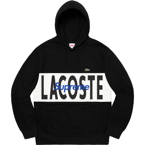 Supreme®/LACOSTE Logo Panel Hooded Sweatshirt - Supreme Supreme®/LACOSTE Logo Panel Hooded Sweatshirt - Supreme