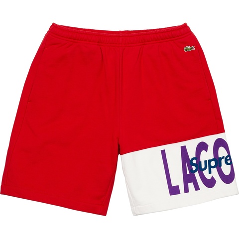 Supreme Supreme®/LACOSTE Logo Panel Sweatshort - Red
