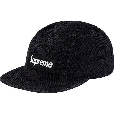 Supreme Camo Corduroy Camp Cap - Black Camo