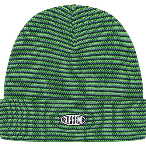 Supreme Zig Zag Stripe Beanie - Navy