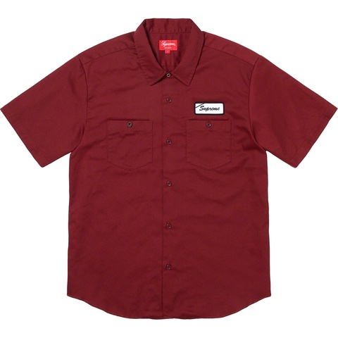 Supreme God's Favorite S/S Work Shirt - Burgundy