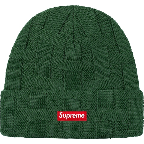 Supreme Basket Weave Beanie - Dark Green