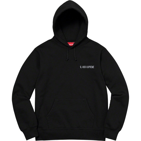 Supreme 1-800 Hooded Sweatshirt - Black