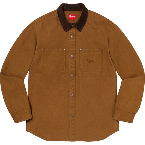トップス Supreme Script Canvas Snap Shirt S Script Canvas Snap Shirt - fall/winter 2019 - Supreme