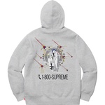 Supreme 1-800 Hooded Sweatshirt (FW19) - Heather Grey