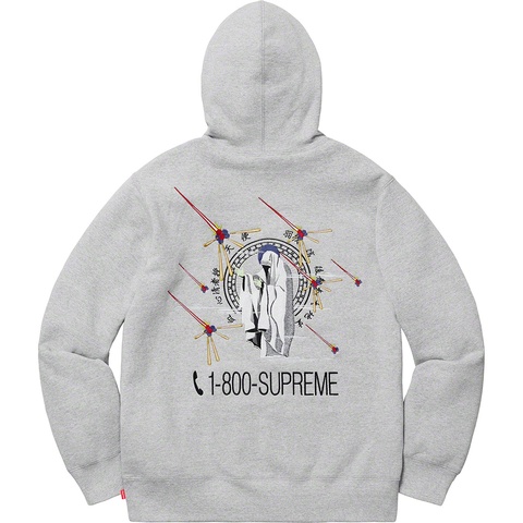 Supreme 1-800 Hooded Sweatshirt - Heather Grey