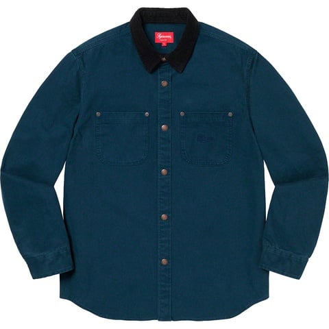 美品 Supreme Script Canvas Snap Shirt Script Canvas Snap Shirt - fall/winter 2019 - Supreme