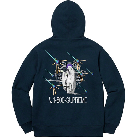 Supreme 1-800 Hooded Sweatshirt - Navy