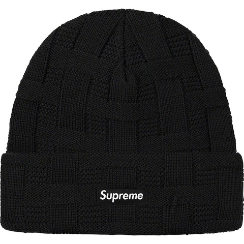 Supreme Basket Weave Beanie - Black
