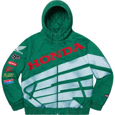 Supreme Supreme®/Honda®/Fox® Racing Puffy Zip Up Jacket - Dark Green