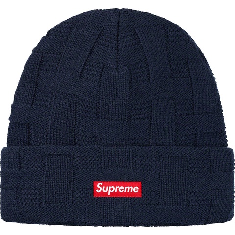 Supreme Basket Weave Beanie - Navy