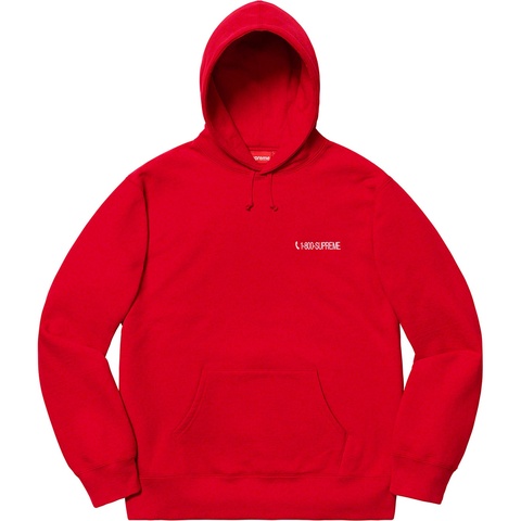 Supreme 1-800 Hooded Sweatshirt - Red