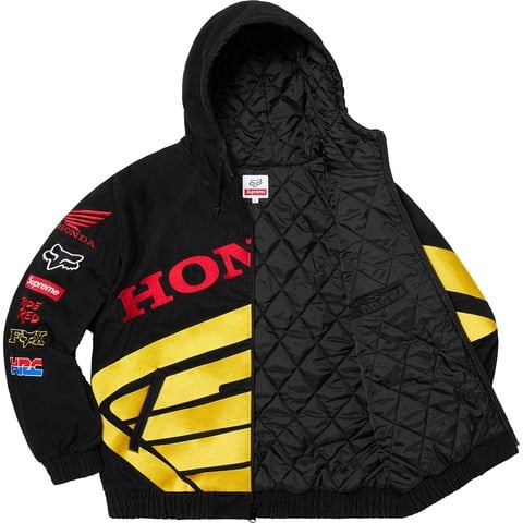 Supreme Supreme®/Honda®/Fox® Racing Puffy Zip Up Jacket - Black