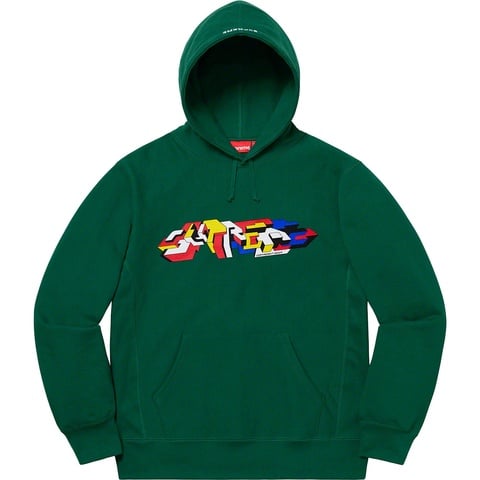 Supreme Delta Logo Hooded Sweatshirt - Dark Green